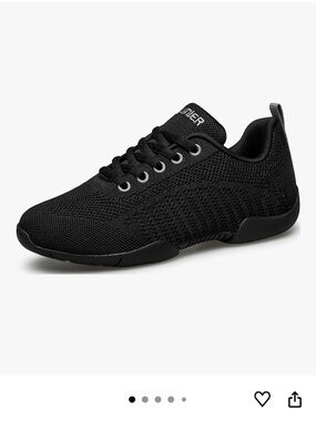 Kids Dance or Cheerleading Black Knit Sneaker